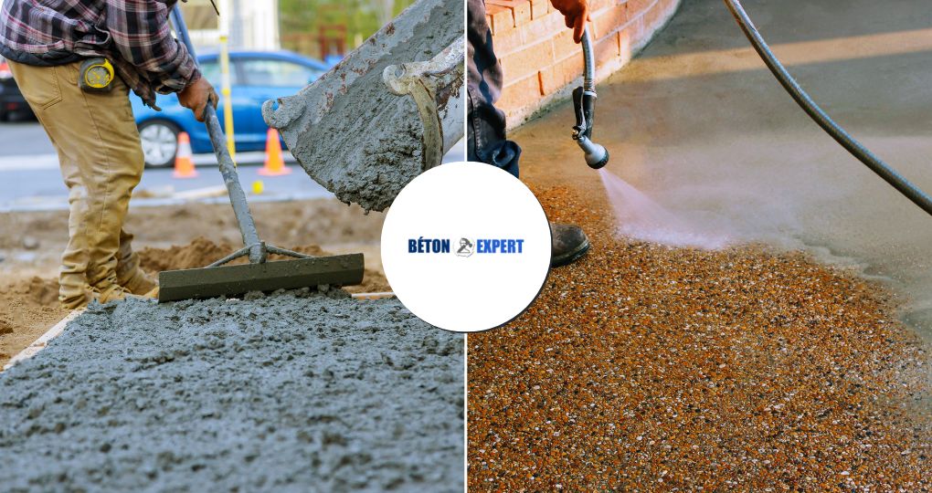 Peut-on faire une dalle en béton désactivé directement sur la terre